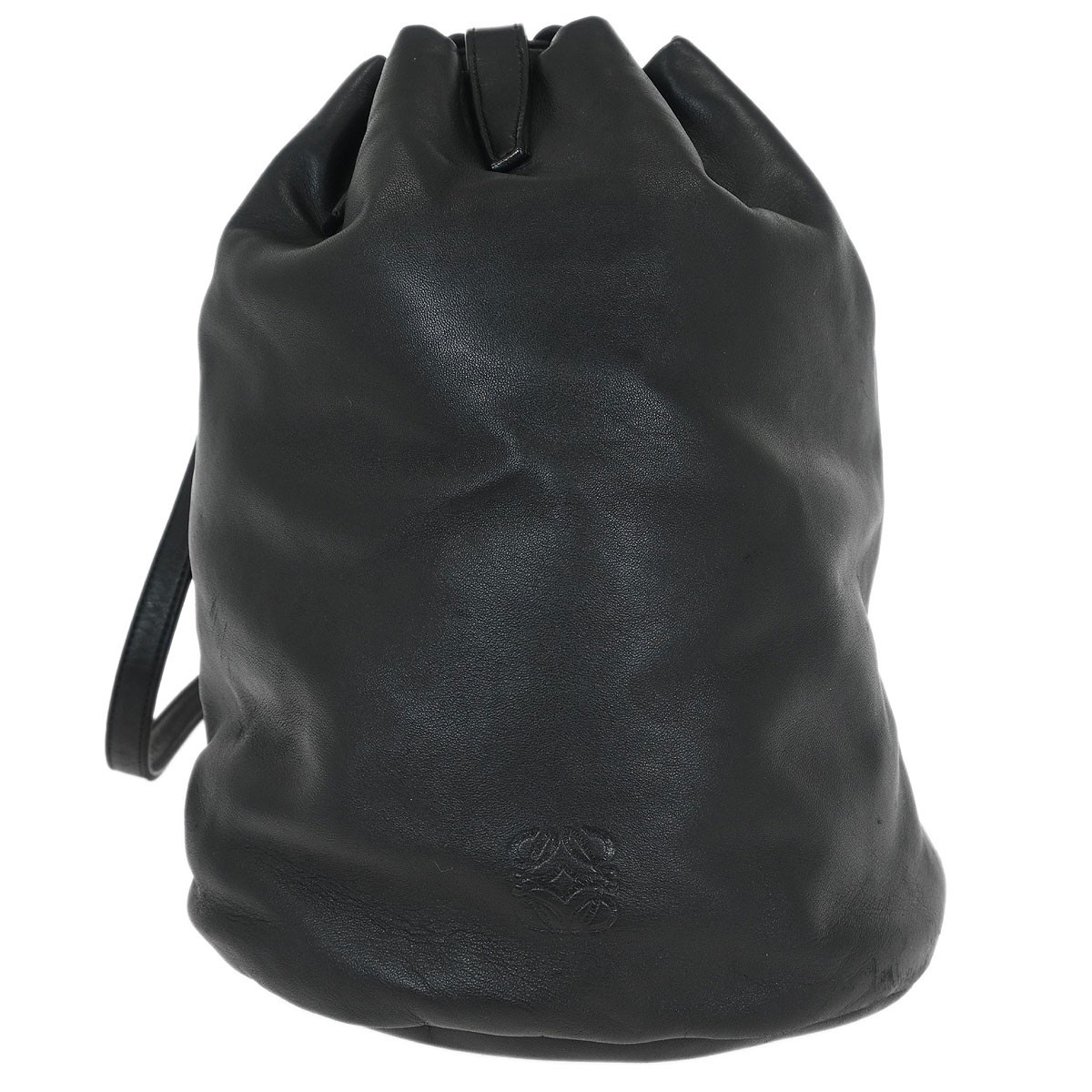 Loewe Black Lambskin Drawstring Backpack L10 1455… - image 1