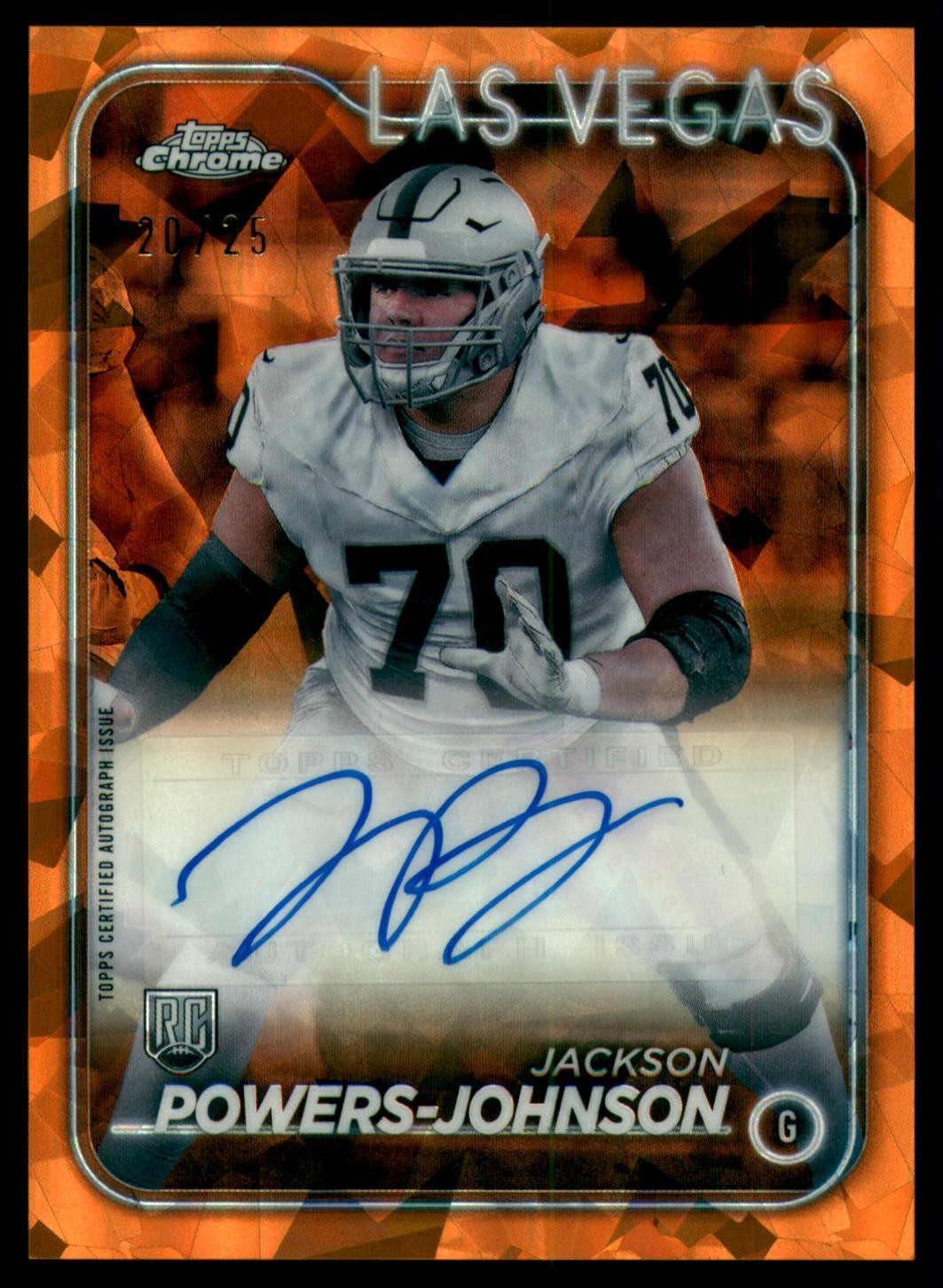 Jackson Powers-Johnson Topps Chrome Sapphire Rookie Autographs #RAJPO Orange