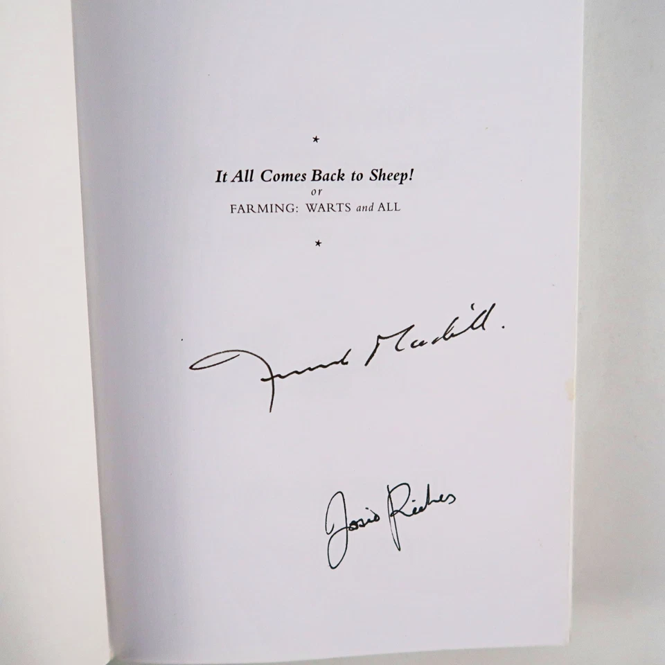 Signed Copy - It All Comes Back To Sheep! By Dr Frank Madill & Josie Riches - PB - Image 4 of 4