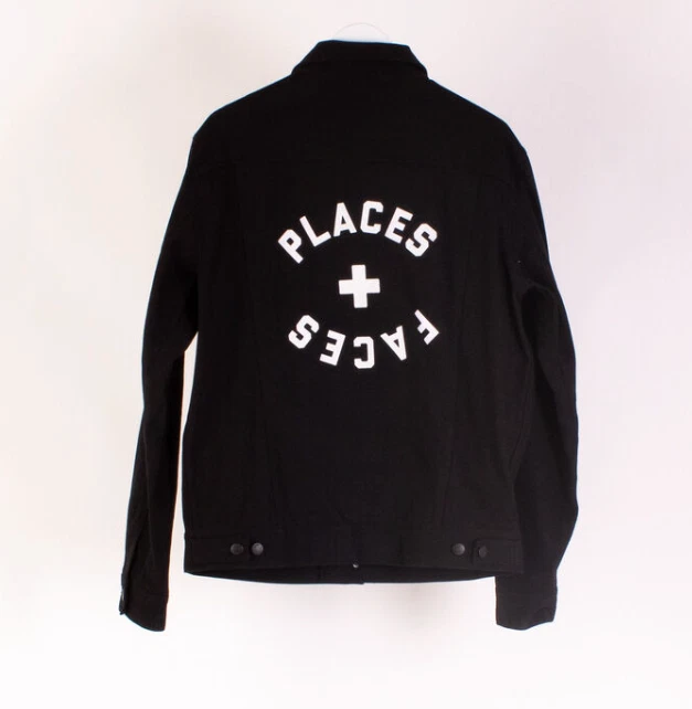Places + Faces Black Denim Jacket L (Large) *New & Amazing Condition*
