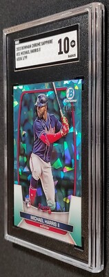 SGC 10 RC #1/99 MICHAEL HARRIS II 🚨AQUA REFRACTOR ROOKIE