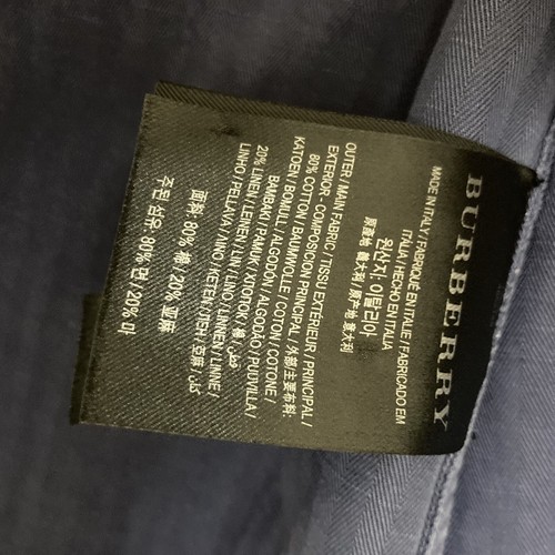 New Burberry Herringbone Workwear Linen Blend Jacket Size 48EU/38US $795 - Picture 5 of 9