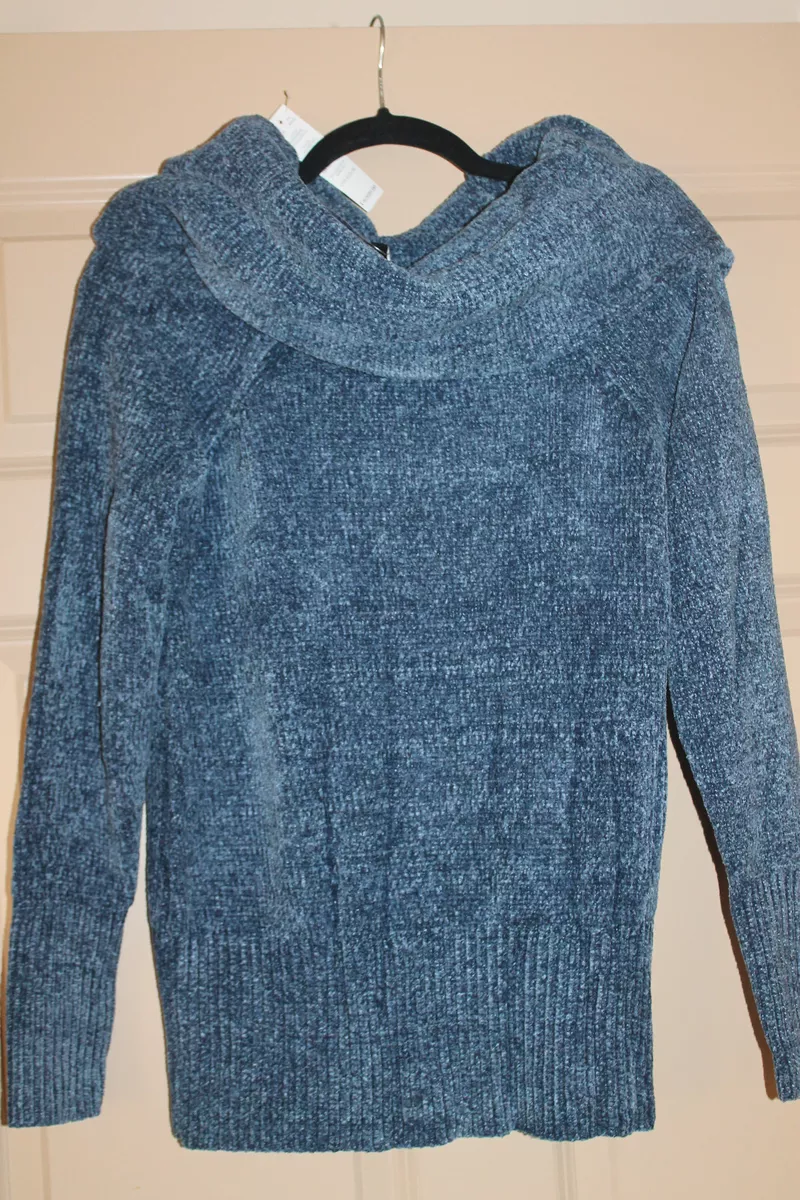 Off the shoulder chenille sweater sale
