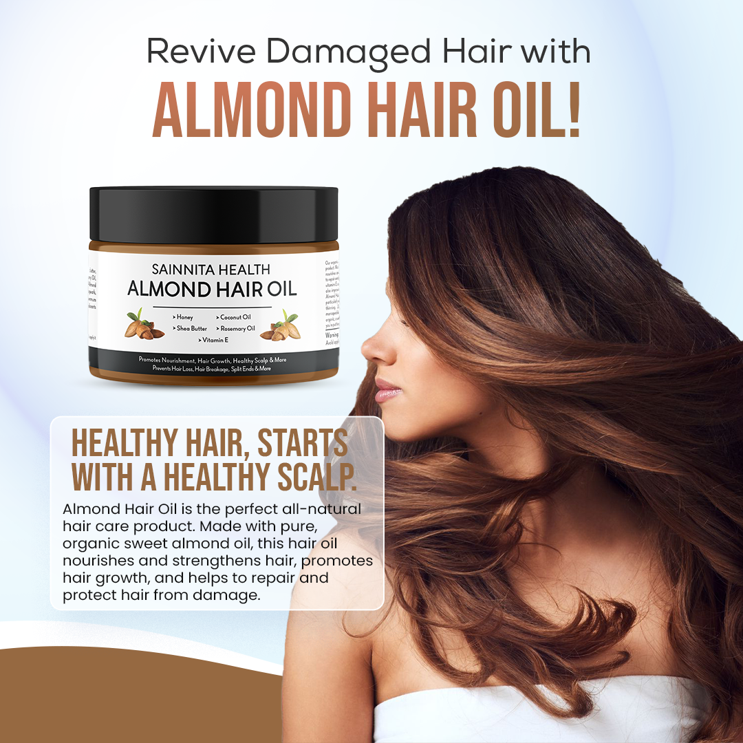 Almond Hair Oil w. Honey Natural Hair growth Pomade 4 oz eBay
