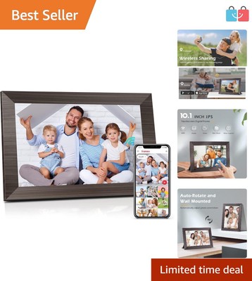 Versatile 10-Inch Digital Photo Frame: Wall Mountable, 16GB Storage Included