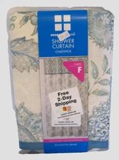 New Essential Home Shower Curtain Chadwick Multicolor 70 X 72 Needs Liner