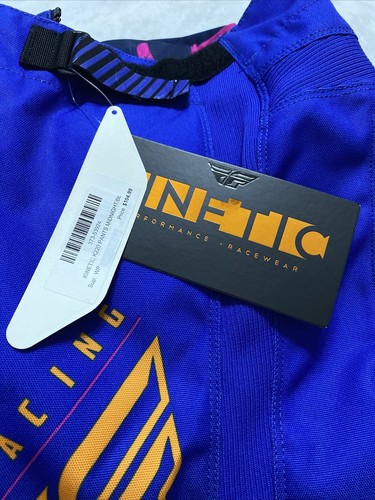 Fly Racing Kinetic K220 Pants SIZE 24 Midnight/Blue/Orange - Picture 3 of 5
