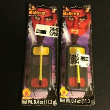 2 Packs of Devil Stage Makeup Halloween Rubie's Costume Red Yellow Black
