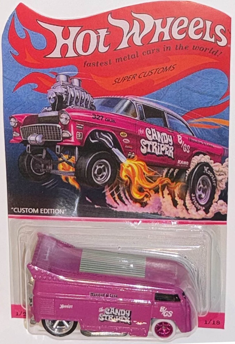 ミニカー Hot Wheels Volkswagen Drag Bus Candy Volkswagon VW Drag Bus Custom Hot Wheels Candy Striper Series w/RR