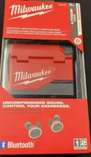 Milwaukee Ear Buds USB Bluetooth REDLITHIUM Jobsite 2191-21 NEW