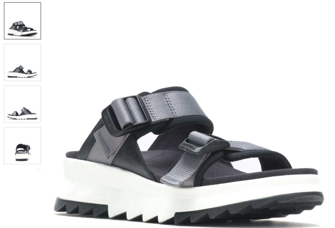 Sandali neri comfort Merrell Alpine Cush Slide donna taglie 5 11 NUOVI!!!!