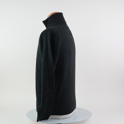 J.Crew Men's Medium Half Zip Wool Blend Sweater Dark Gray Casual Knit Pullover - Picture 8 of 24