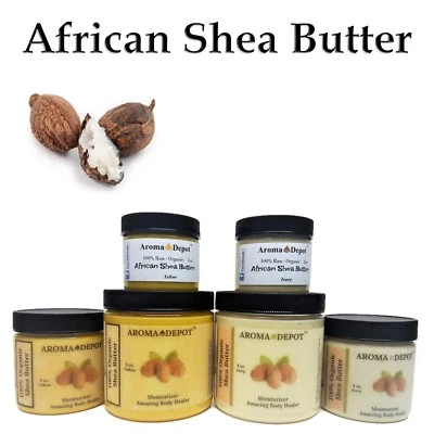 AROMA DEPOT Raw African Shea Butter Bulk 100% Pure Unrefined Natural Body Butter From Ghana