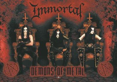 IMMORTAL AUFKLEBER STICKER # 2 DEMONS OF METAL 7x5cm