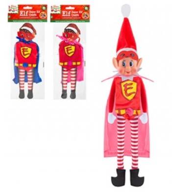 Elfe Superheld Outfit Requisiten ZUBEHÖR Idee Kleid Weihnachtsdeko Advent