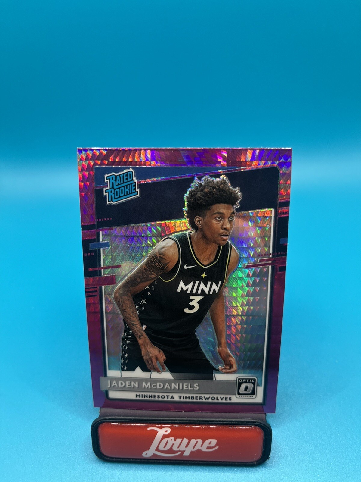 Jaden McDaniels 2020-21 Donruss Optic Pink Hyper Rated Rookie #178 Timberwolves