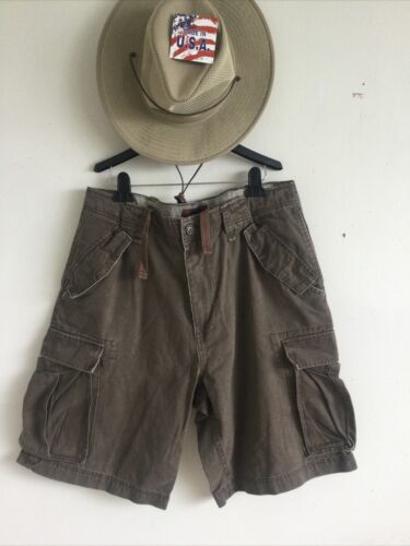 AMERICAN RAG DARK BROWN CARGO SHORTS MENS SIZE 36