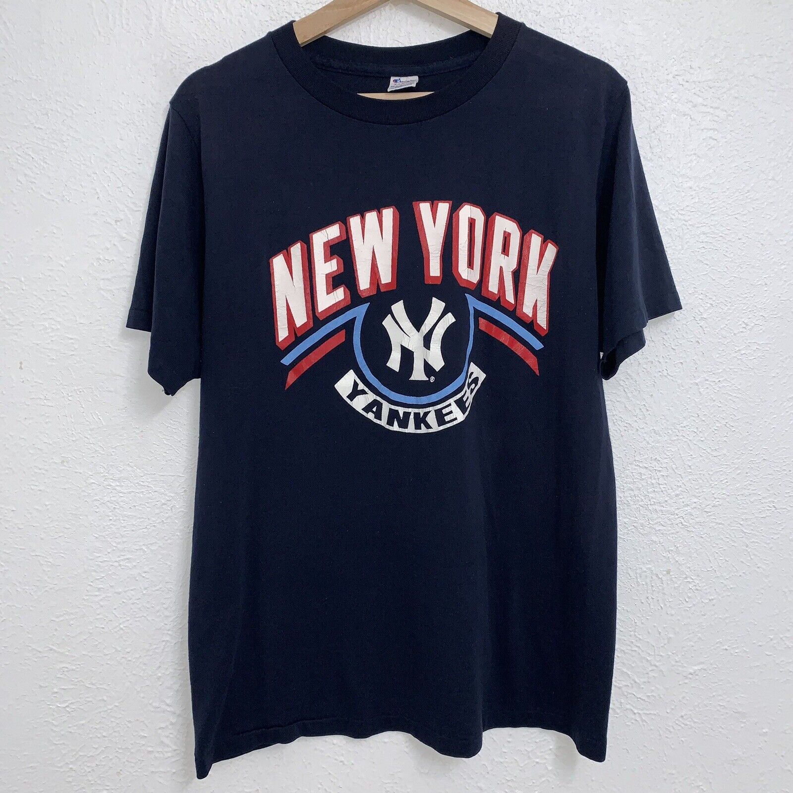 Vintage 80s Tee YANKEES T-shirt New York Ny Mlb Baseball 