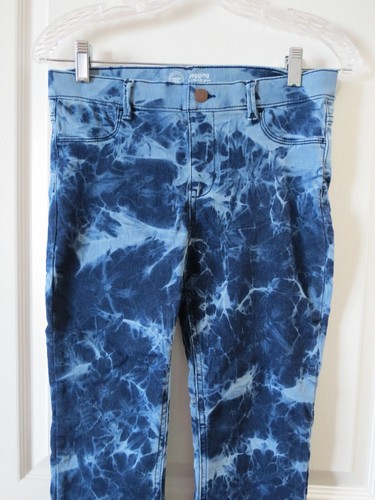 Wonder Nation Girls L(10-12) Plus Blue Acid Wash Denim Capri Jeggings w/ Pockets - Picture 2 of 12