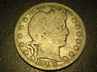 1905-S 90% Silver Barber Quarter Good