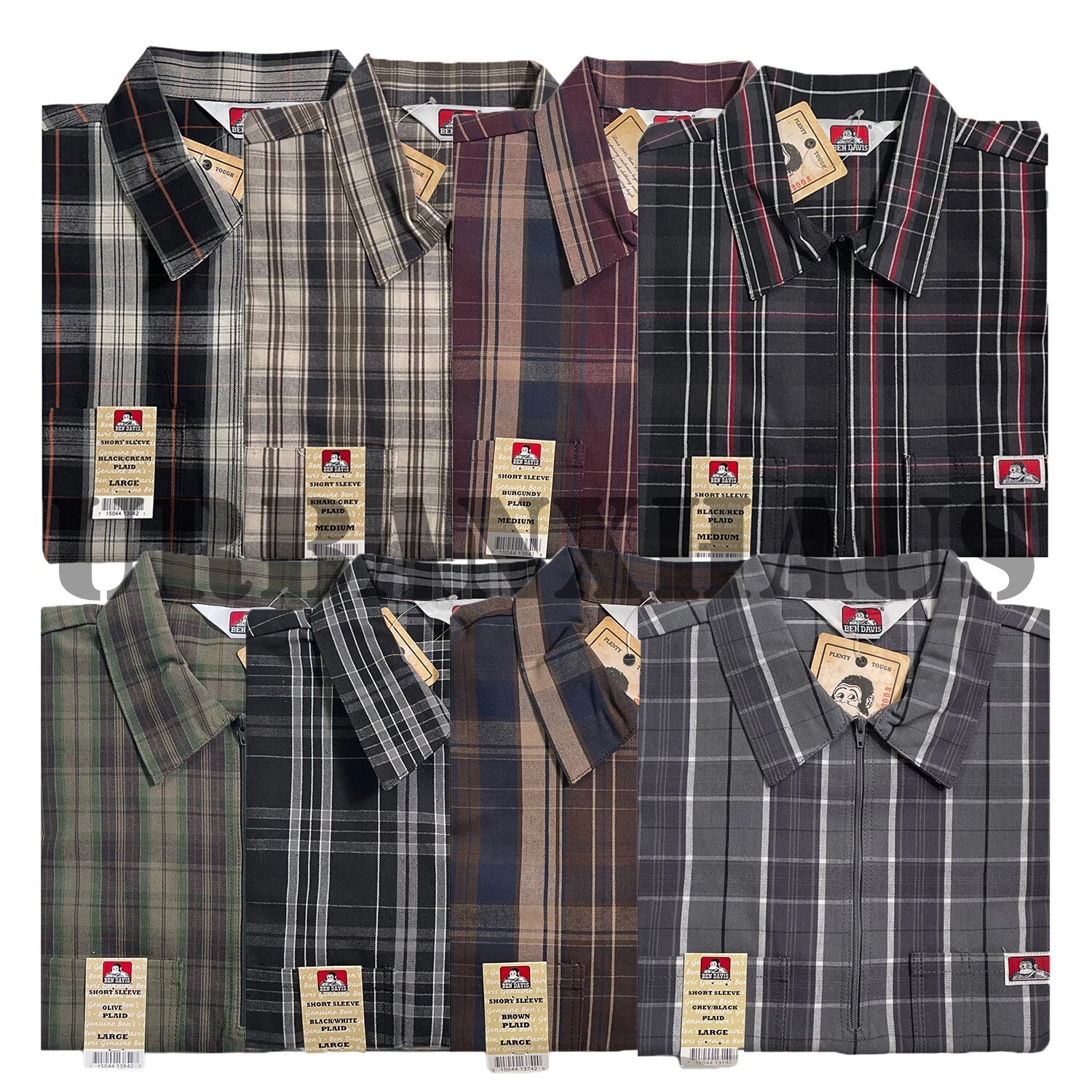 BENDAVIS Plaid Short Sleeve 1/2 Zip Shirts (S to 5XL)
Opens in a new window or tab