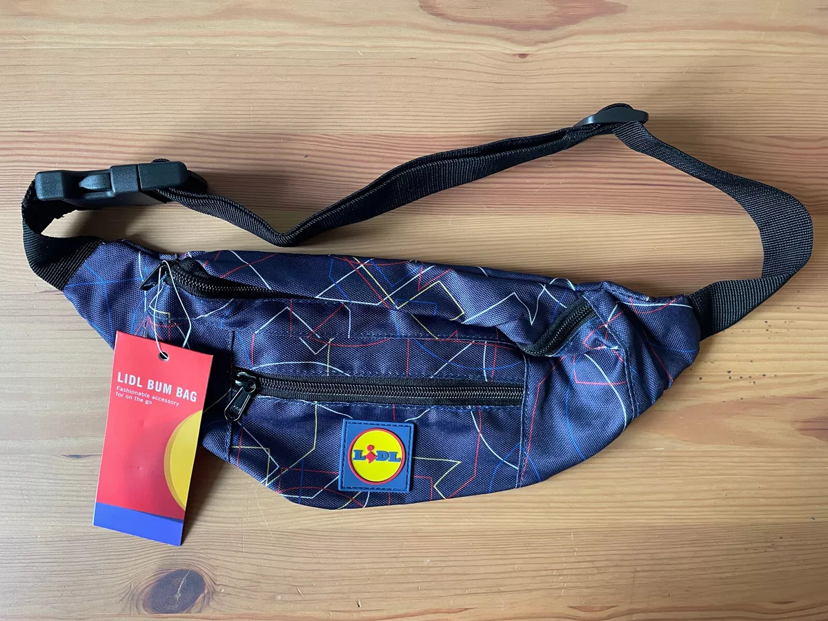 Lidl Bum Bag Black with Two Zip Up Pockets Limited Edition Summer Festival New
