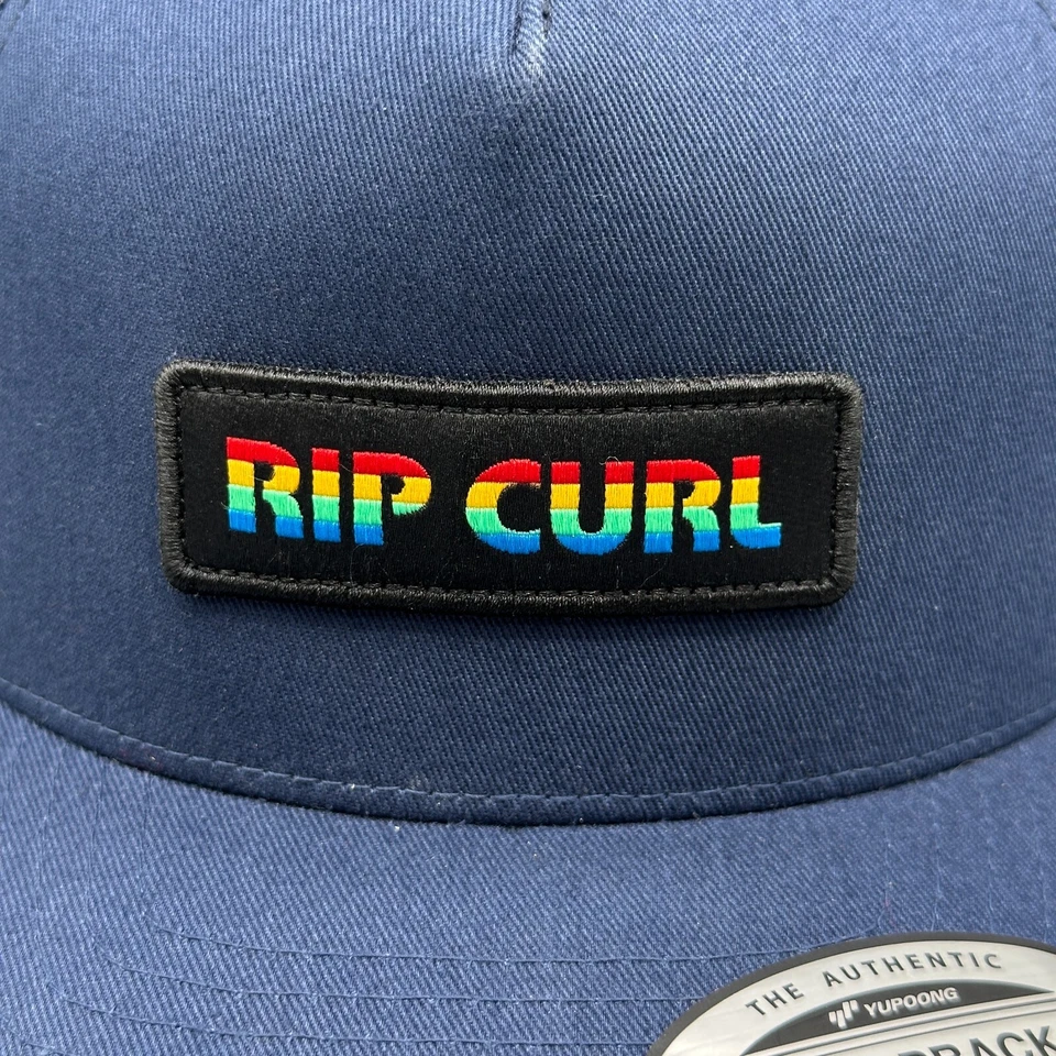 Gorra Rip Curl Azul Alto Perfil Parche Malla Camionero Snapback Yupoong Adulto Foto 2 de 4