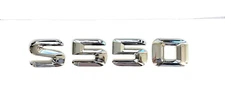 #1 S550 CHROME REPLACEMENT FOR MERCEDES REAR TRUNK EMBLEM BADGE NAMEPLATE DECAL