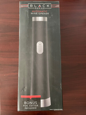 Black Series Automatic Wine Opener With Foil Cutter New In Box.See Photos .