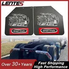 New 2PCS Angled 24" x 24" Mud Flaps Mudguards For Semi Truck Trailer-Great Truck