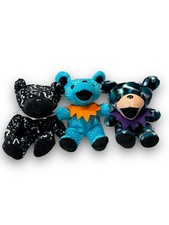 Grateful Dead Vtg Stuffed Animals Lot Of 3 Liquid Blue Plush