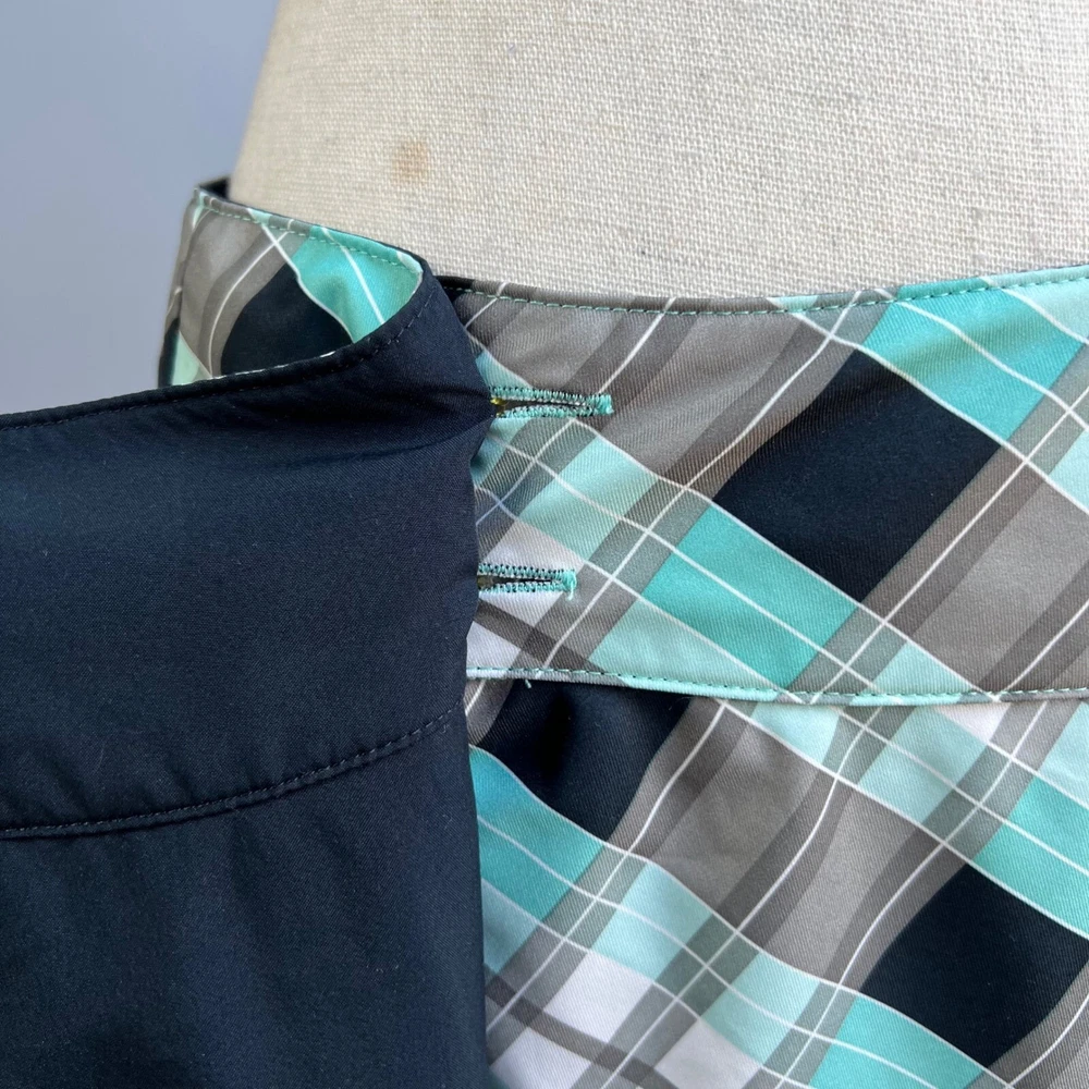 Nike Tennis Skirt Reversible Plaid Pleated Tennis Skirt Mini Women's Size Small