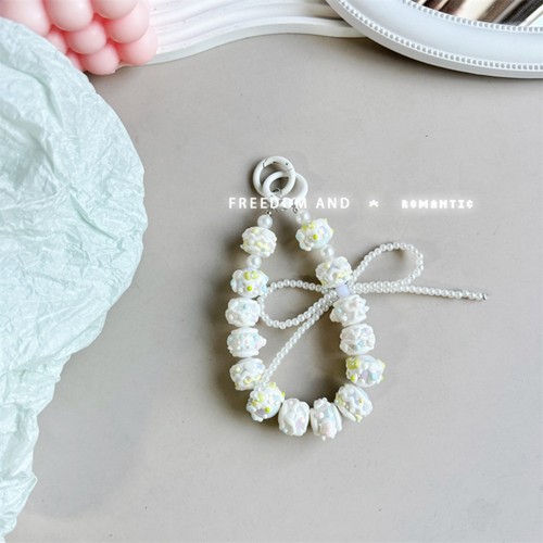 Pearl Mobile Phone Strap Colorful Phone Charm Rope New Phone Lanyard - Photo 15 sur 20
