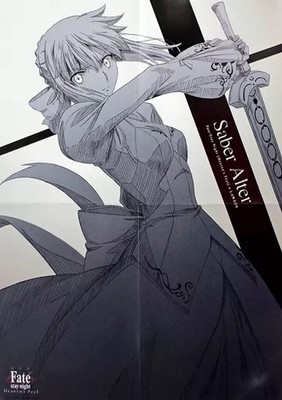 Lawson Fate Stay Night Saber Alter Movie Version Poster A2 Original Japan
