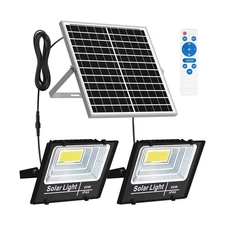 Solar Flood Light Outdoor, 1500LM 6000K Bright Floodlights, IP65 Waterproof S...