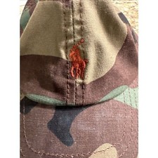 Polo  Ralph Lauren Kids Camouflage Orange Pony Logo Strapback Cap Hat 2T/4T