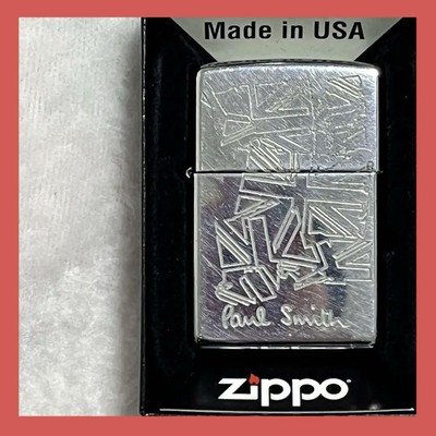 Zippo Cigar Lighter Paul Smith Union Jack Lighter with Box Silver United States