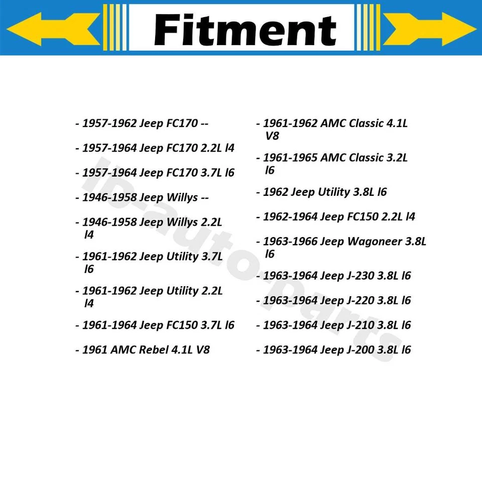 Sunsong 制动软管线后 2x 适用于吉普 J-230 3.8L 1963 - 1964 — 第 2/4 张图片