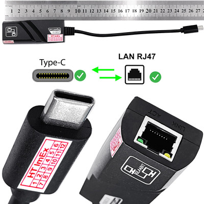 USB C 3.0 auf RJ45 Lan Netzwerkadapter 10/100/1000 Mbps Ethernet Internetadapter