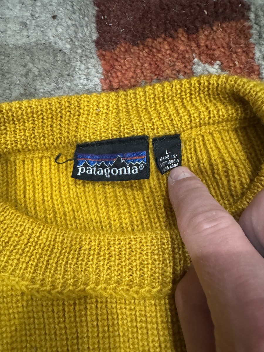 【希少】90’s patagonia guide sweater L VTG 90s Patagonia 100% Wool Sweater Chamonix Guide Sweater Size L