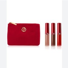 Giorgio Armani Lip Maestro Mini Liquid Lipstick 3 Piece Set Travel New