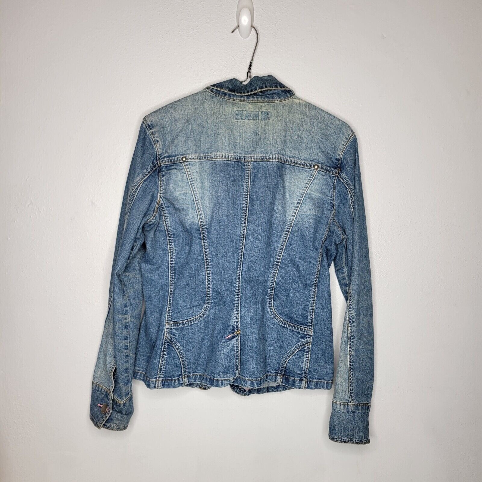Baccini Denim Jacket – Women’s Medium 2‑Button Ca… - image 2