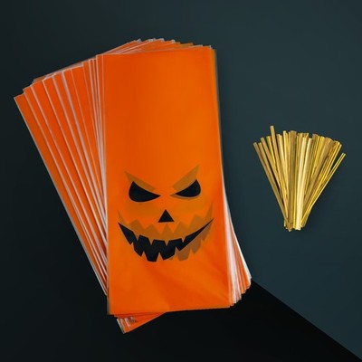 PRECORN 50er Set Halloween Süßigkeiten Tüten   Wiederverwendbare Candy Bags