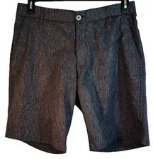 SWISS+TECH Stretch Mens 34 Heathered Dark Gray Classic Casual Golf Shorts