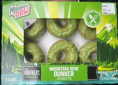 Mountain Dew Dunker Donuts Kwikery Bake Shop Kwik Trip Sealed 6 Count Box