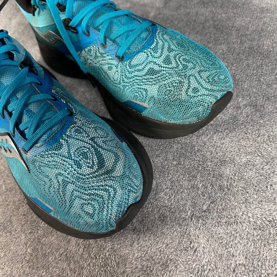 Saucony Ride 15 Mens Running Shoes Turquoise Blue PWRRUN Sz 10.5 US - Image 3 of 4