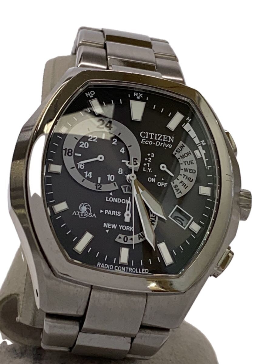 CITIZEN ATTESA Eco Drive Attesa Tonneau type Solar watch Titanium E600 T006361