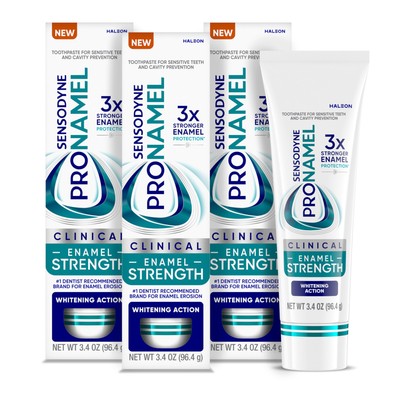 Clinical Enamel Strength Toothpaste, Whitening Action, 3.4 oz (3 Pack)
