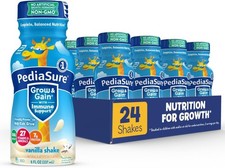 Pedia Grow Gain Kids Nutritional Shake Pack of 24 Vanilla Protein Drink
