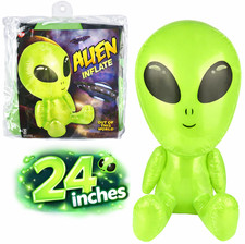 24" Galactic Green Alien Inflate - Inflatable Party Decoration Blow-Up Space UFO